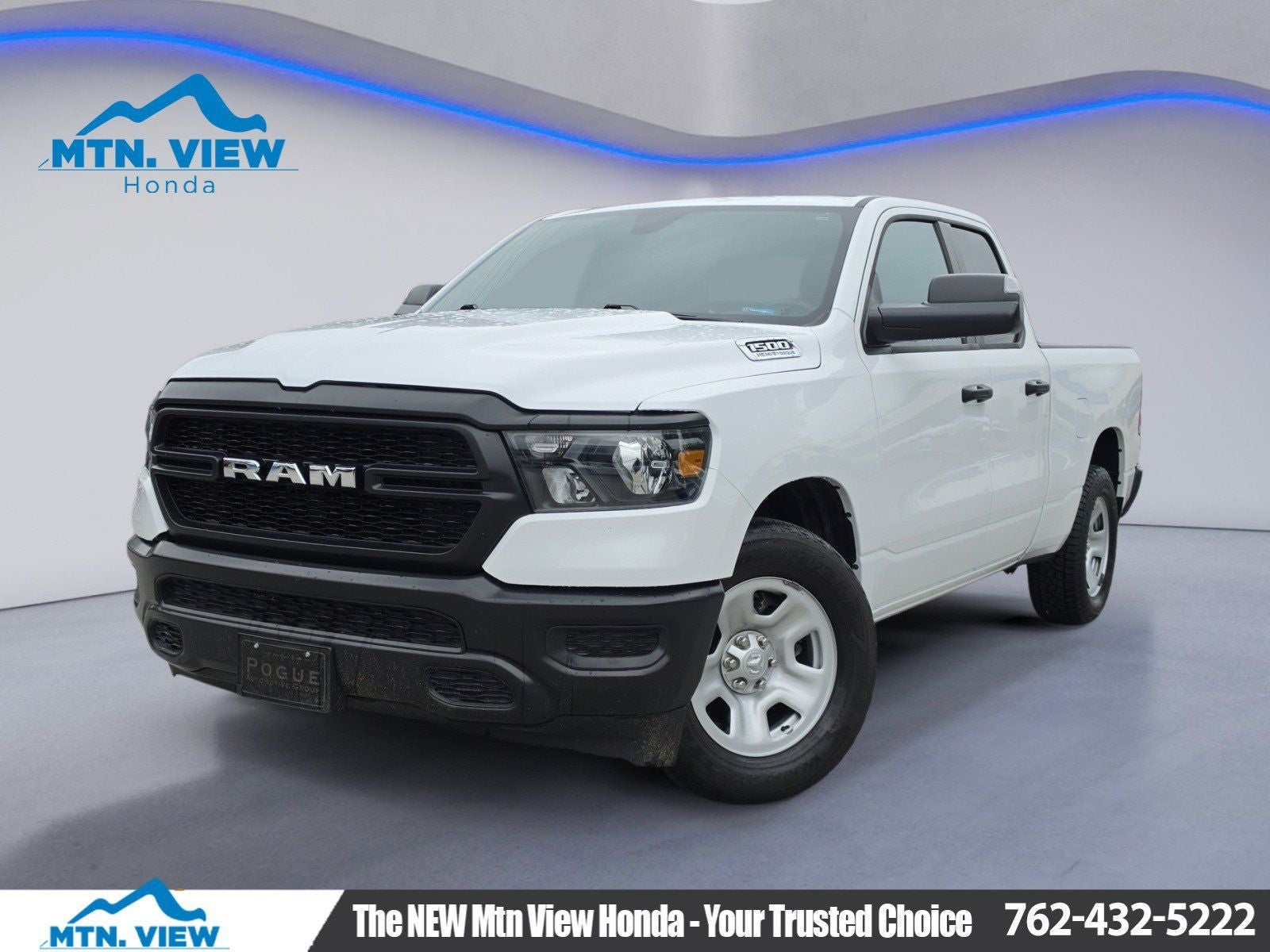 2024 RAM 1500 Tradesman in Bright White Clearcoat — front three-quarter view