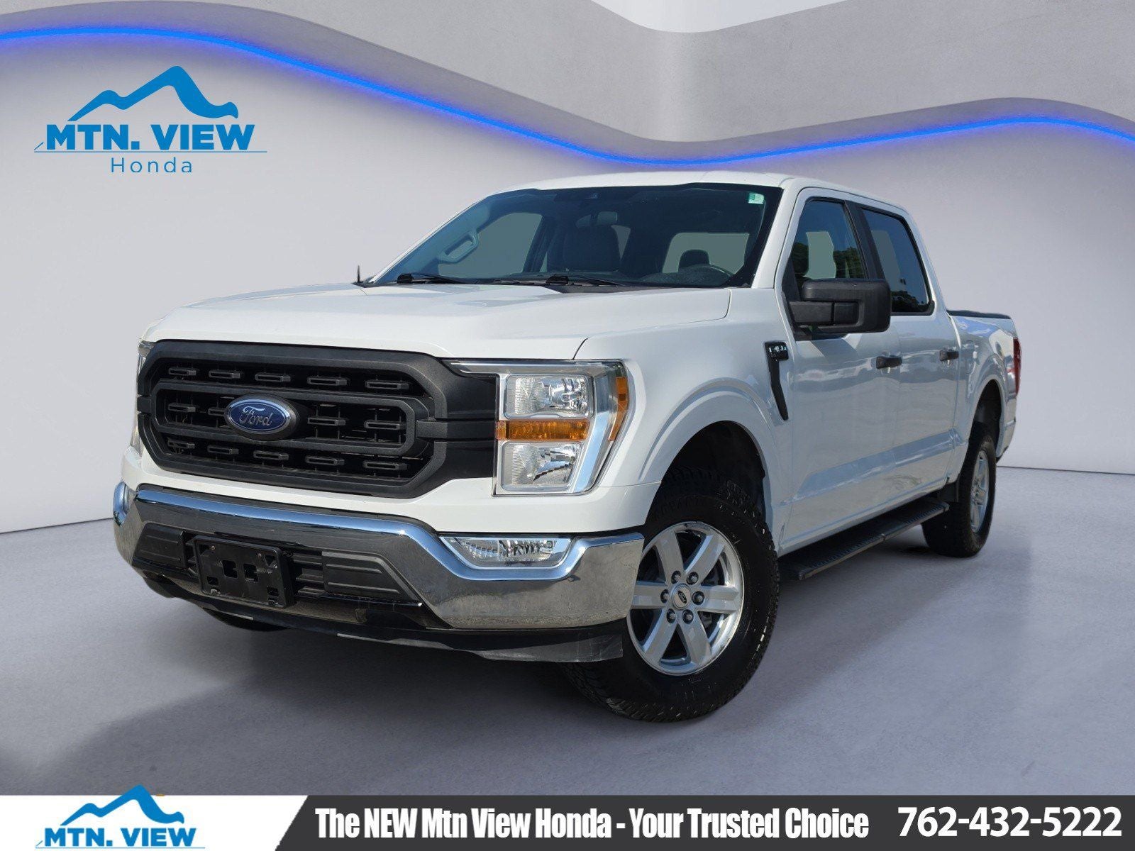 2021 Ford F-150 XL in Oxford White — front three-quarter view