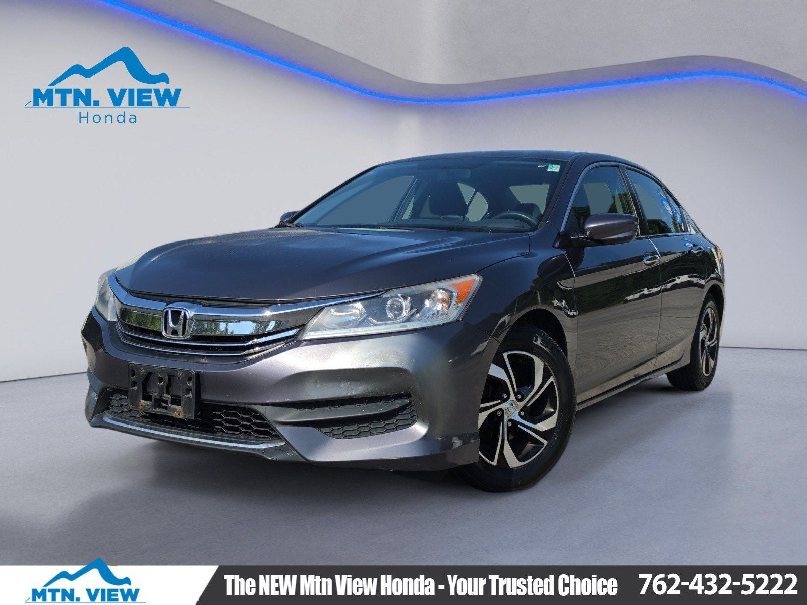 2016 Honda Accord LX in Gray — front three-quarter view