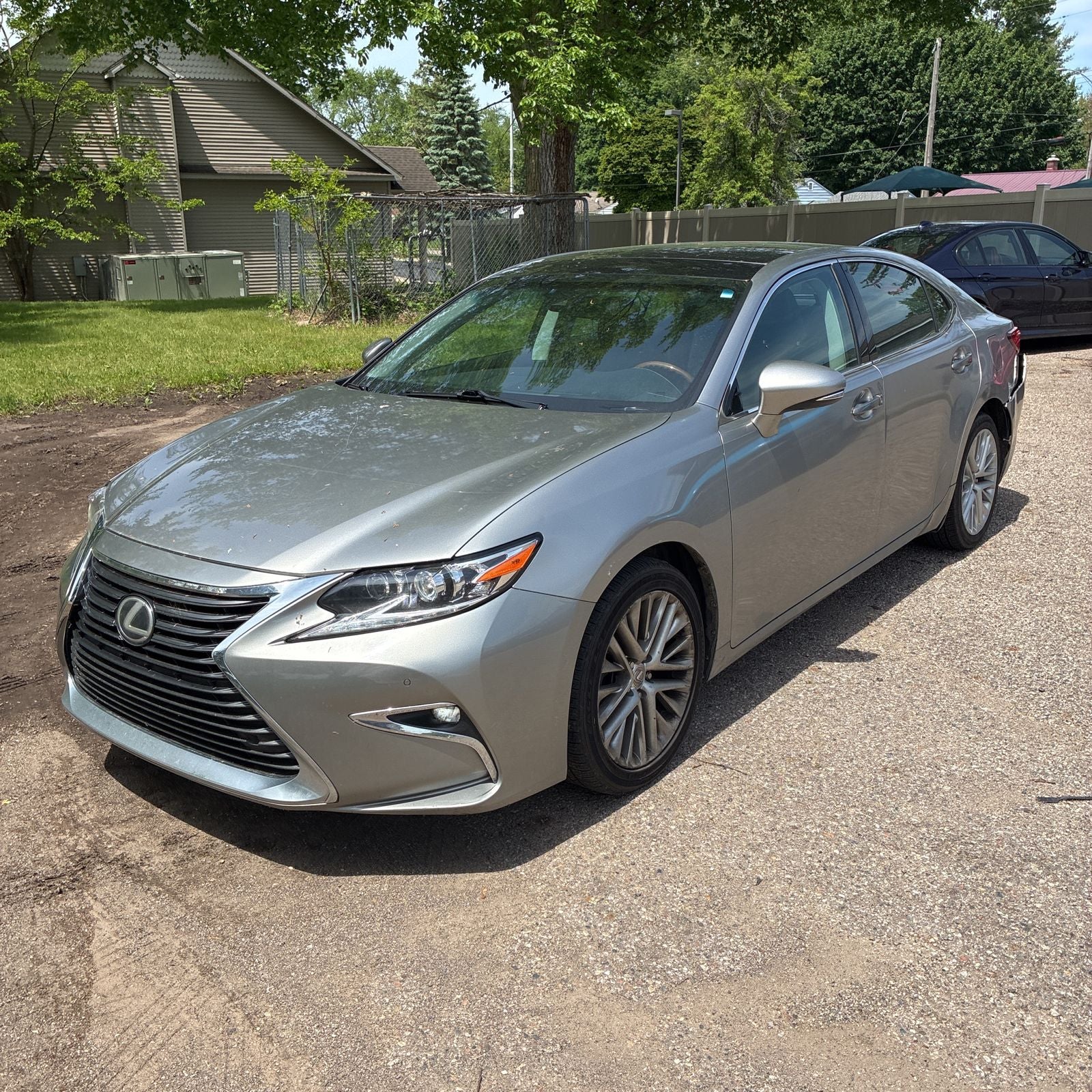 2018 Lexus ES 350 in Silver — front three-quarter view