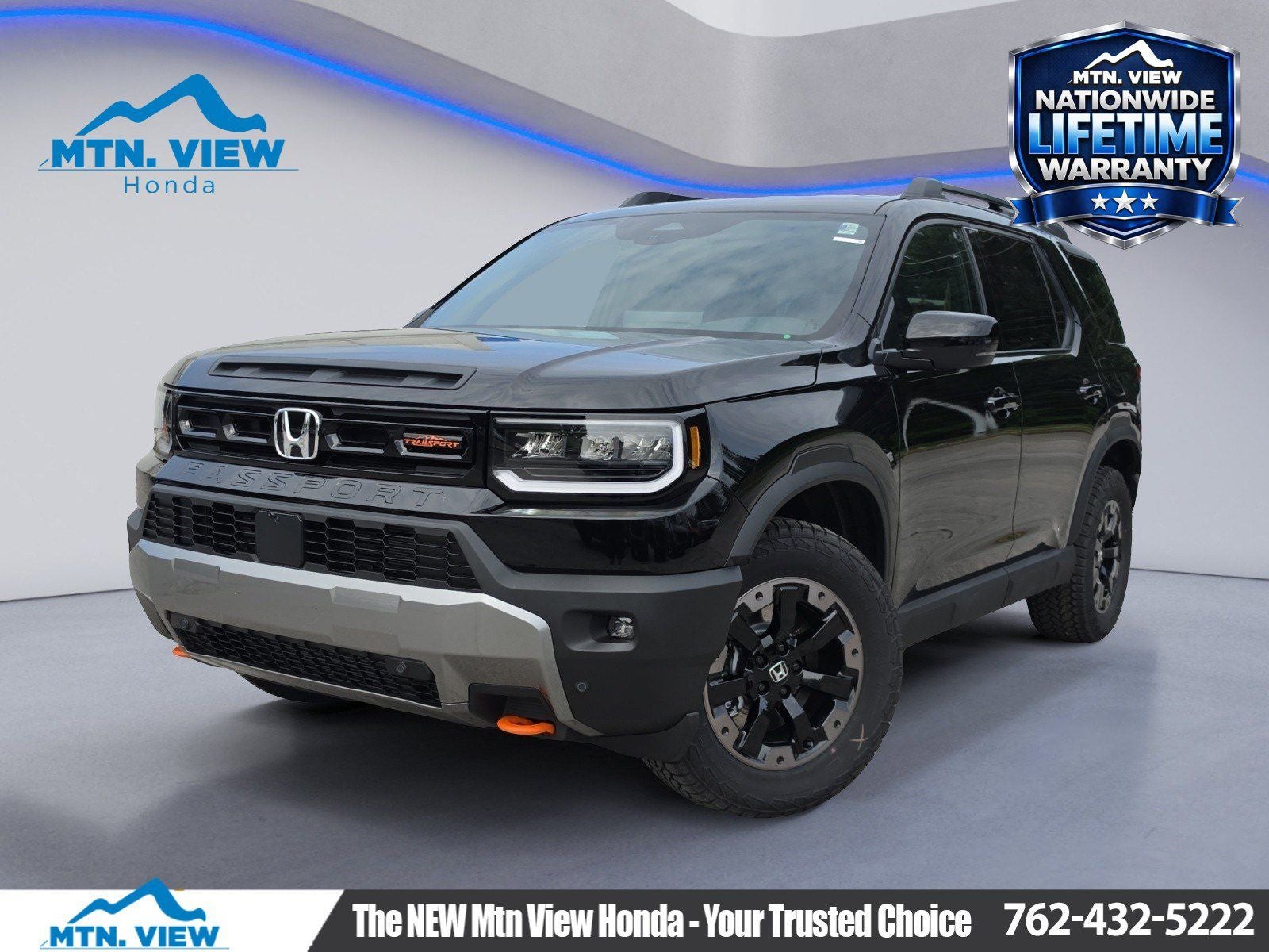 2026 Honda Passport TrailSport Elite in Nh-731P/Crystal Bl — front three-quarter view