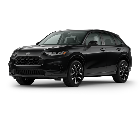 2027 Honda HR-V EX-L AWD in Crystal Black Pearl — front three-quarter view