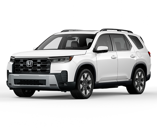 2026 Honda Pilot AWD Elite in Platinum White Pearl — front three-quarter view